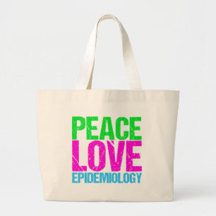 Bolsa Tote Grande Epidemiologia do amor da paz