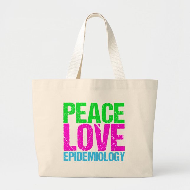 Bolsa Tote Grande Epidemiologia do Amor pela Paz (Frente)