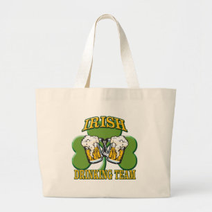 Bolsa Tote Grande Equipe irlandesa do bebendo