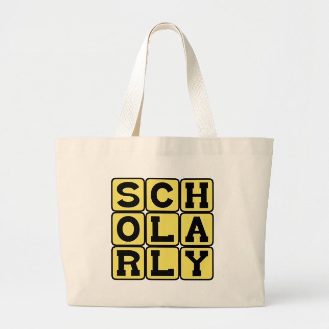 Bolsa Tote Grande Erudito, Estudioso (Frente)