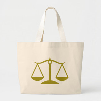 Bolsa Tote Grande Escalas de justiça - ouro