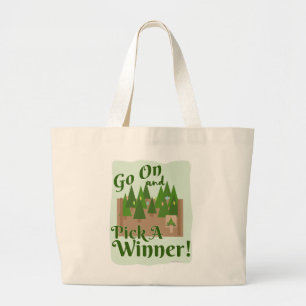 Bolsa Tote Grande Escolha Uma Arte De Cartoon De Férias De Árvore Ve