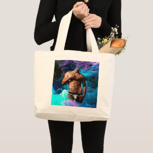 Bolsa Tote Grande EscorregadioJoe muscular roupa interior vibrante