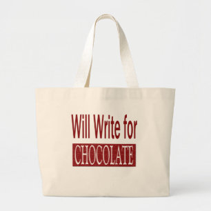 Bolsa Tote Grande Escreverá para o presente do chocolate para