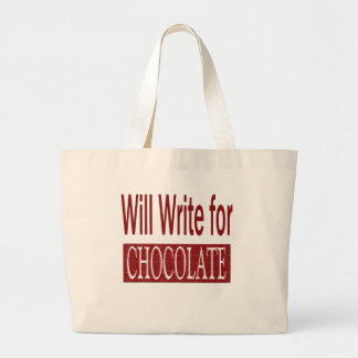 Bolsa Tote Grande Escreverá para o presente do chocolate para