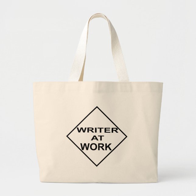 Bolsa Tote Grande Escritor no trabalho - presente para escritores (Frente)
