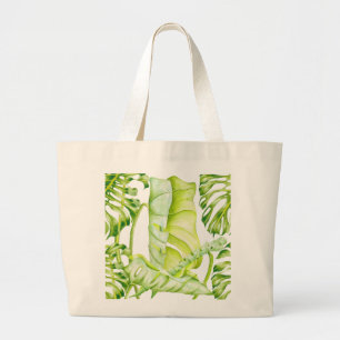 Bolsa Tote Grande Esculturas de folhas numa sacola de ferramentas (2