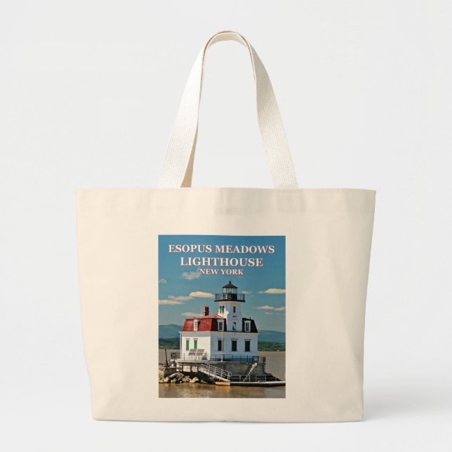 Bolsa Tote Grande Esopus Meadows Lighthouse, New York Tote Bag (Frente)