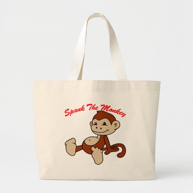 Bolsa Tote Grande Espanque o macaco (Frente)