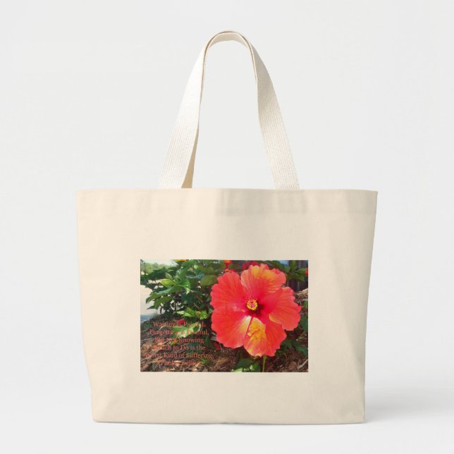 Bolsa Tote Grande Esperar é dolorosa (Frente)