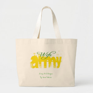 Bolsa Tote Grande Esposa do exército - saco