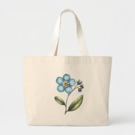 Bolsa Tote Grande Esquece-me de não ser florescente