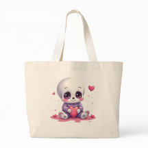 Esqueleto Kawaii Segurando Coração