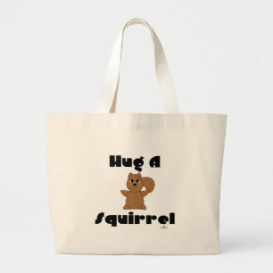 Bolsa Tote Grande Esquilo Marrom Huggable Abrindo Um Esquilo