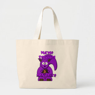 Bolsa Tote Grande Esquilo Roxo Não se importe