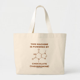 Bolsa Tote Grande Esta máquina é psta pelo chocolate (o Theobromine)