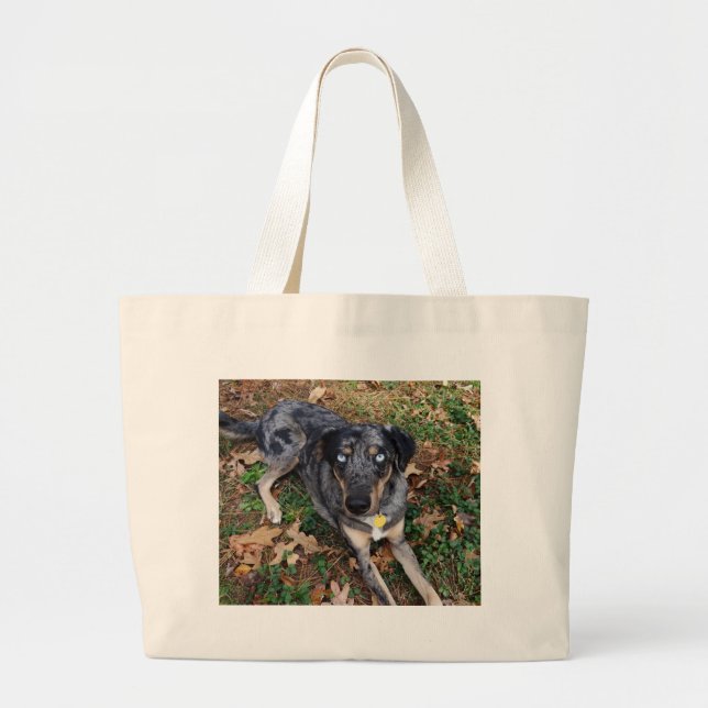 Bolsa Tote Grande Estabelecimento do cão do leopardo de Catahoula (Frente)