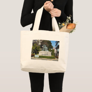 Bolsa Tote Grande Estátua de Samurai Kamakura Gongoro Kagemasa Kabu