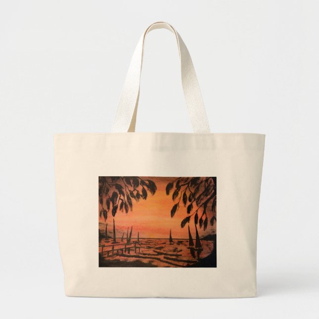 Bolsa Tote Grande Estou na Ilha Time (Frente)