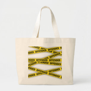 Bolsa Tote Grande Estou ofendido que a fita policial não atravesse