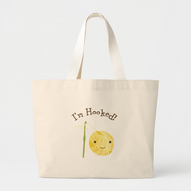 Bolsa Tote Grande Estou viciado! (Frente)