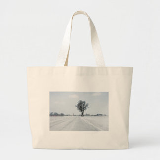 Bolsa Tote Grande Estrada de inverno rural