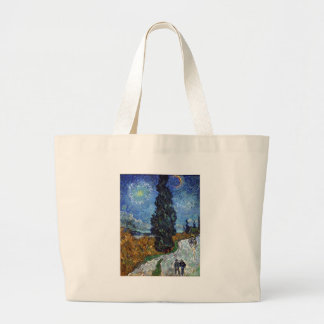 Bolsa Tote Grande Estrada secundária de Van Gogh- em Provence em a