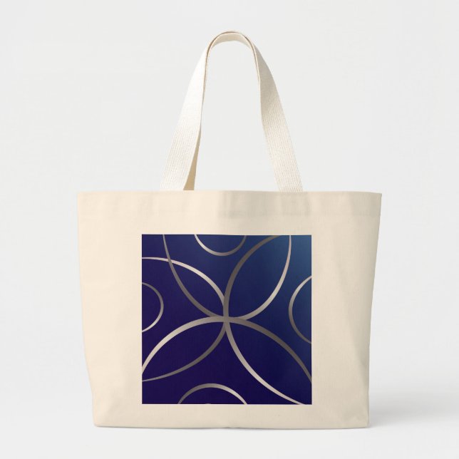 Bolsa Tote Grande Estradas prateadas (Frente)