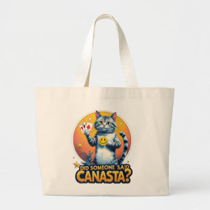 Bolsa Tote Grande Estratégia de cartas do jogo de Canastra