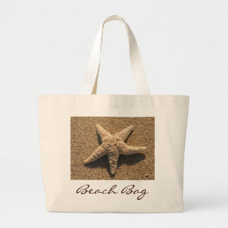 Bolsa Tote Grande Estrela do mar na praia