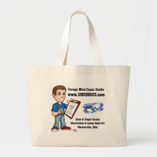 Bolsa Tote Grande Estúdio cómico da mente selvagem