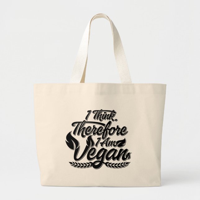 Bolsa Tote Grande Eu Acho, Por Isso Sou Vegan (Frente)