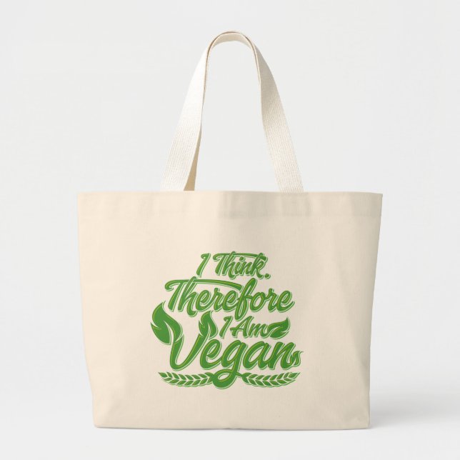 Bolsa Tote Grande Eu Acho, Por Isso Sou Vegan (Frente)