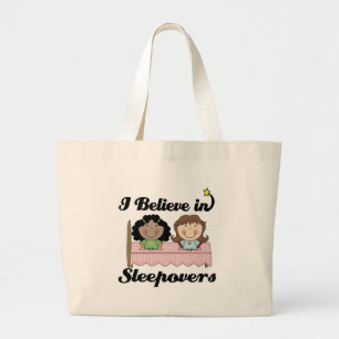 Bolsa Tote Grande Eu acredito em festas do pijama