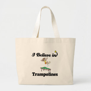 Bolsa Tote Grande eu acredito em trampolim