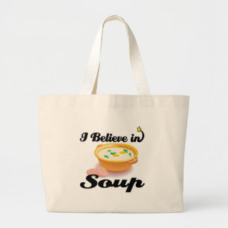 Bolsa Tote Grande eu acredito na sopa