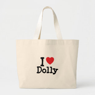 Bolsa Tote Grande Eu adoro Dolly Heart-Shirt