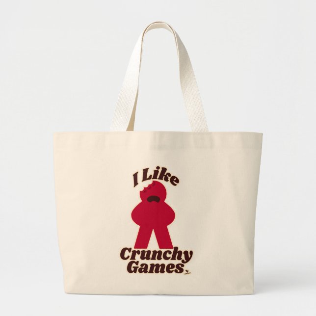 Bolsa Tote Grande Eu Adoro Jogos Crunchy Diversos Arte Múltipla (Frente)