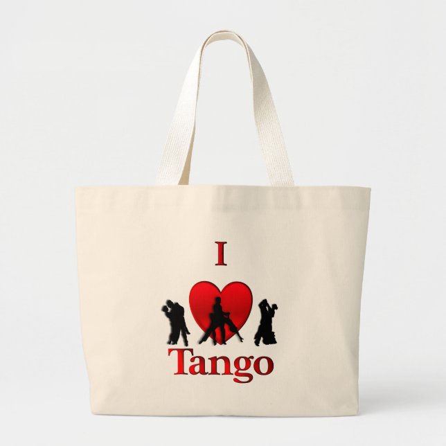 Bolsa Tote Grande Eu Adoro Tango (Frente)