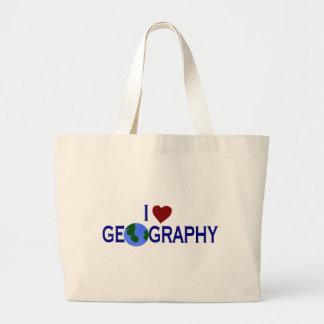 Bolsa Tote Grande Eu amo a geografia