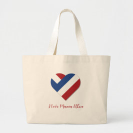 Bolsa Tote Grande Eu amo a mamãe Ellen com o coração da Holanda