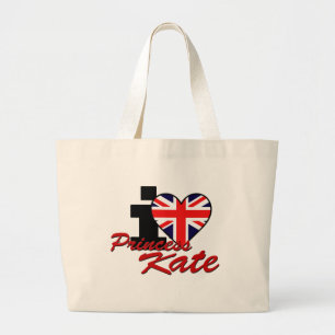 Bolsa Tote Grande Eu amo a princesa Kate