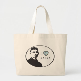 Bolsa Tote Grande Eu amo a sacola de Kafka