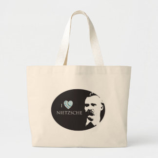 Bolsa Tote Grande Eu amo a sacola de Nietzsche