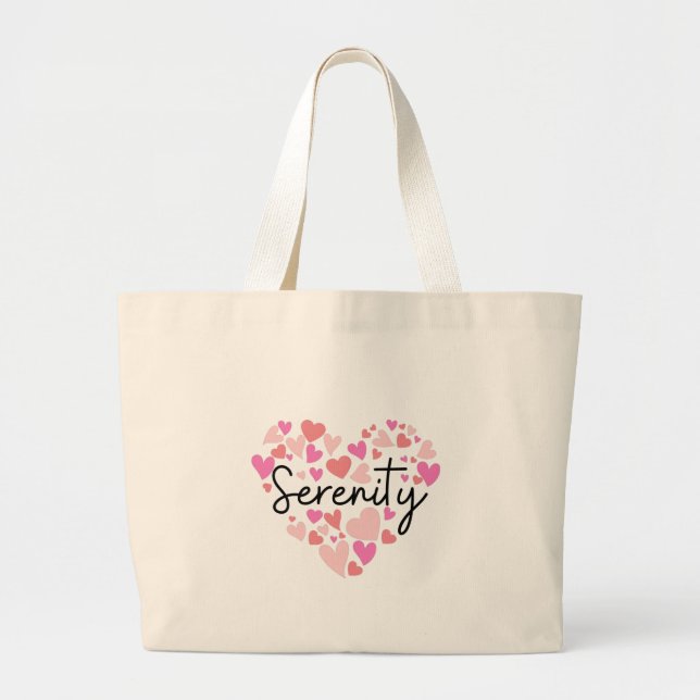 Bolsa Tote Grande Eu amo a Serenidade (Frente)