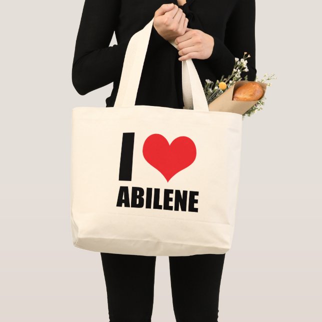 Bolsa Tote Grande Eu amo Abilene (Frente (produto))