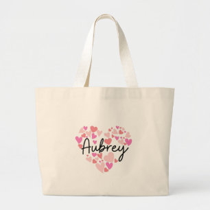 Bolsa Tote Grande Eu amo Aubrey