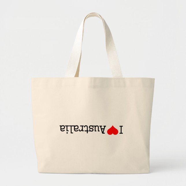 Bolsa Tote Grande Eu Amo Austrália (Frente)