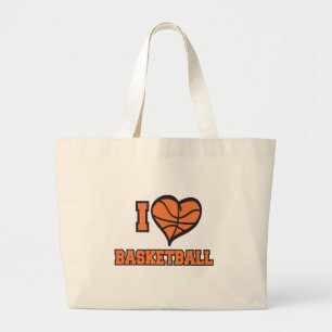 Bolsa Tote Grande eu amo basquete
