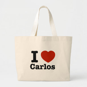 Bolsa Tote Grande Eu amo Carlos